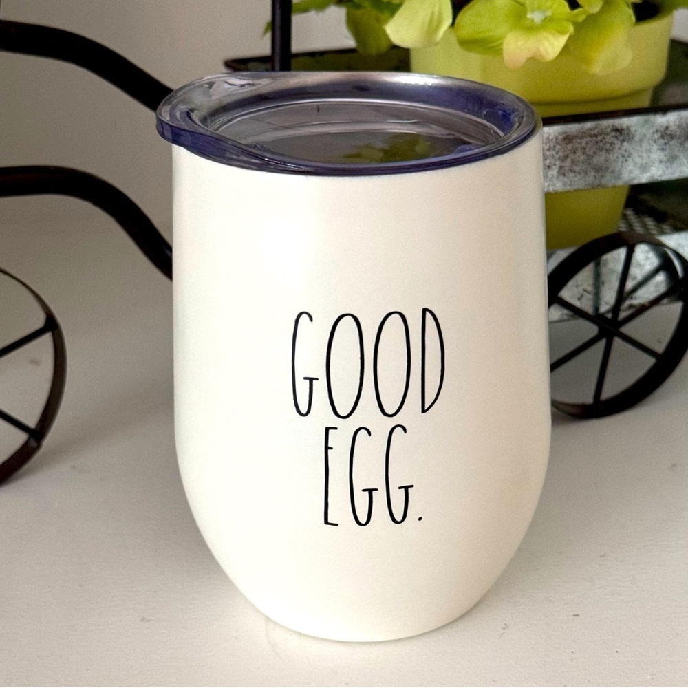 Rae Dunn by Magenta Artisan Collection “Good Egg” Insulated Metal Cup/Mug